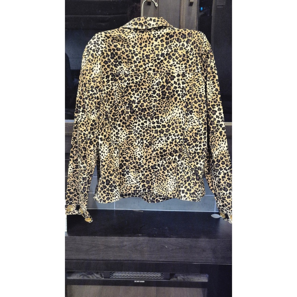 π RHINESTONE PREDATOR π€β¨ Leopard Rhinestone Embellished Statement Jacket LP - Picture 9 of 12